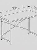 Minimalist Modern Study Table & Computer Desk – White